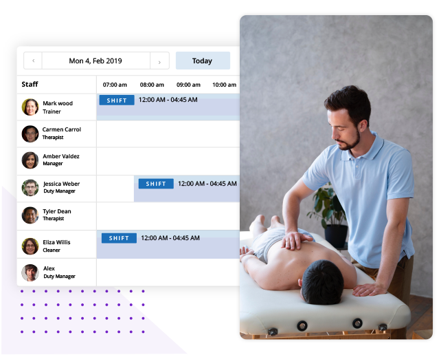 massage booking system