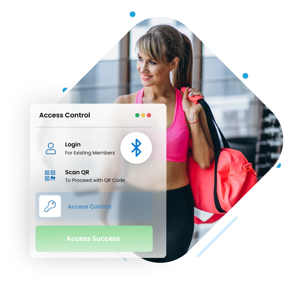 Gym management software with access control