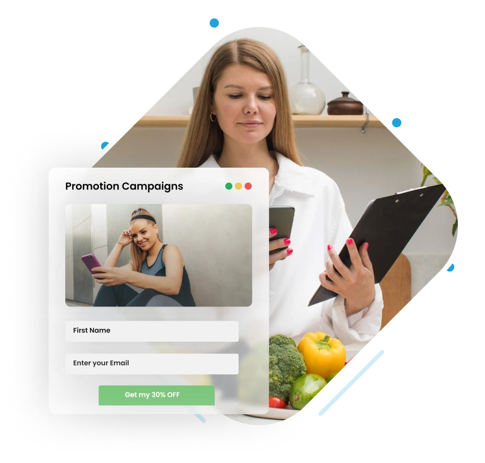 Nutritionist software to easily engage with clients