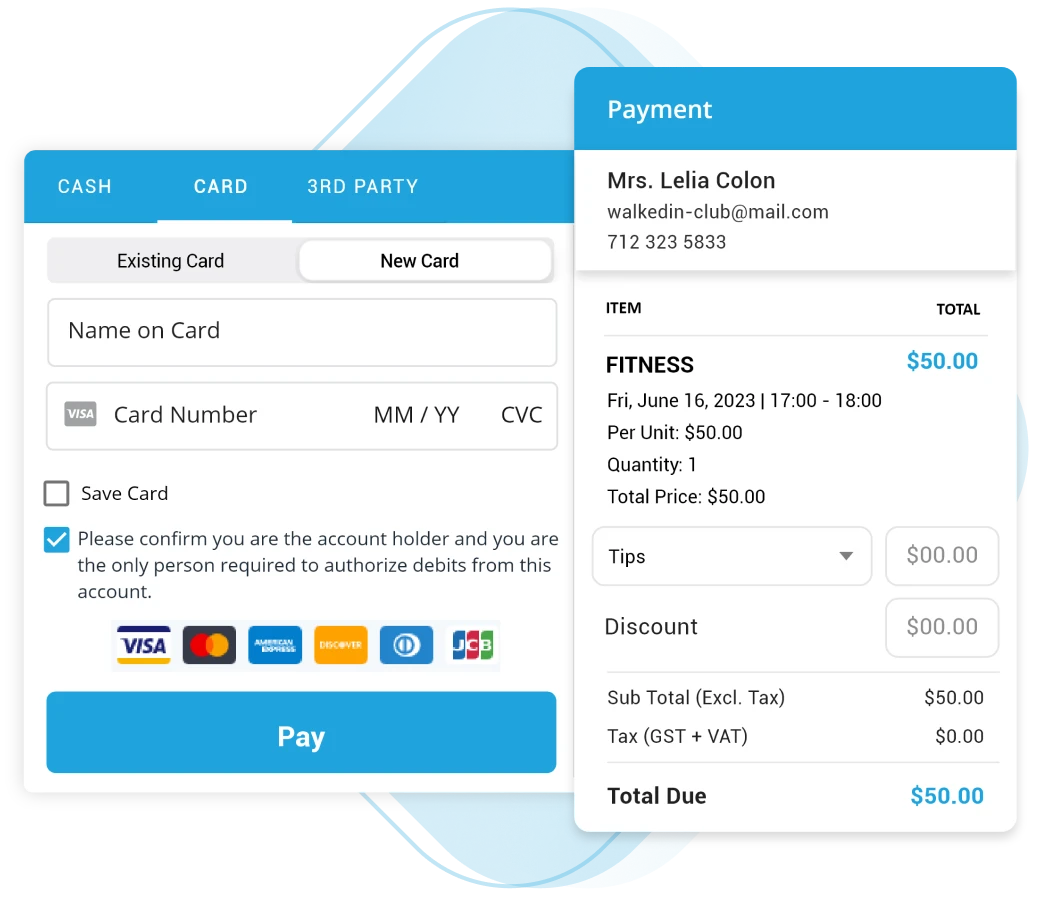 Online booking software; get paid on the go