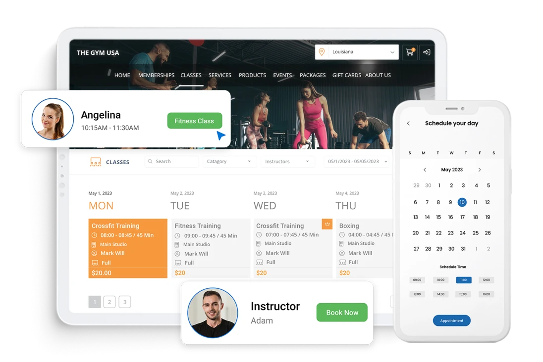 Online bookings system for your fitness and wellness software