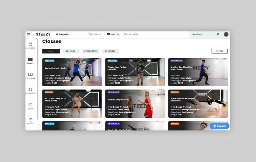 Steezy_studio choreography app for dance studios