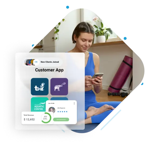 Yoga studio software with branded app