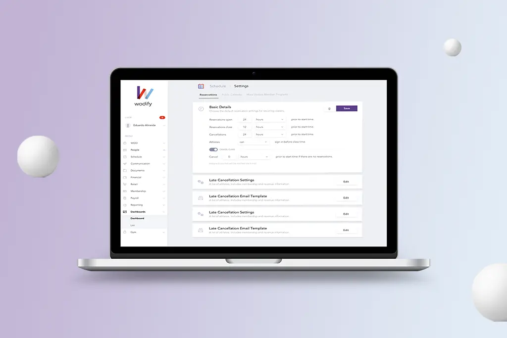 Woodify gym management software
