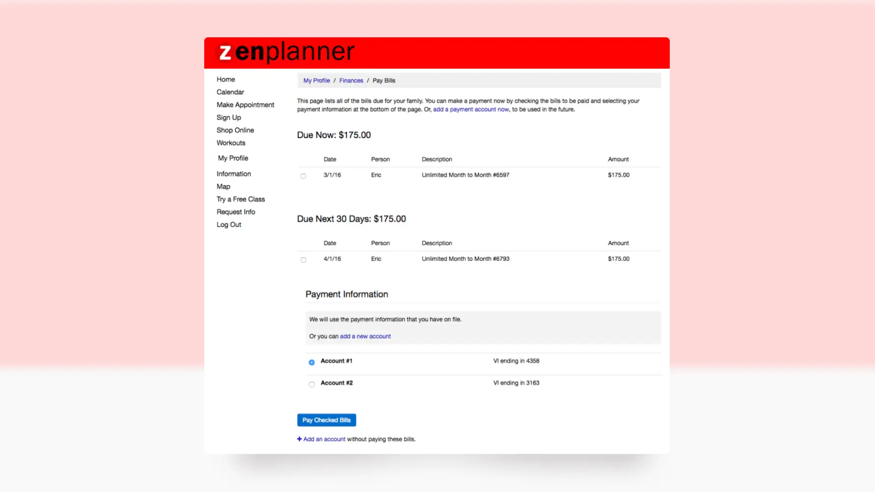 Zenplanner Gym Payment Processing Software