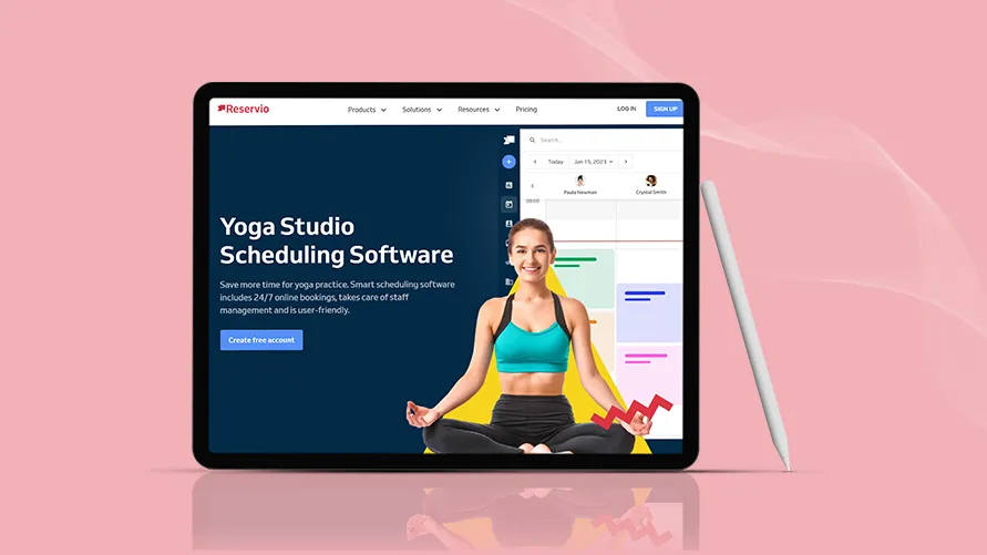 Reservio yoga booking software
